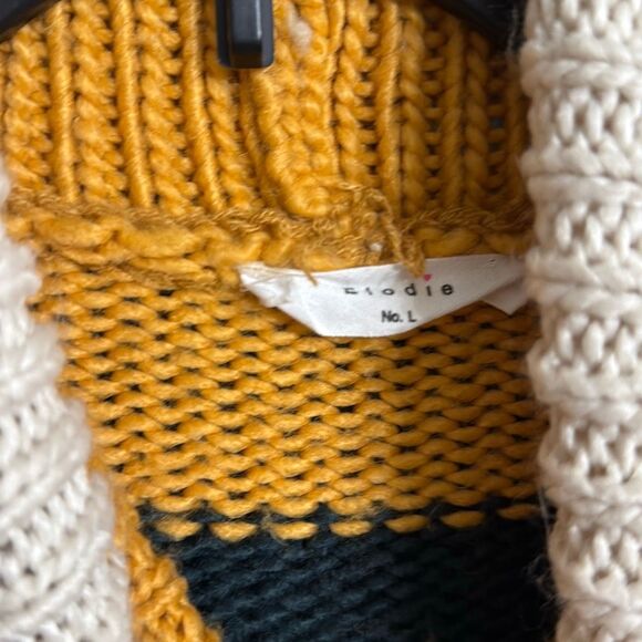 Elodie Color Block Fall Sweater Size L - Picture 2 of 6